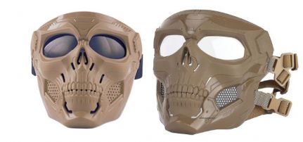 Skull Tactical arcmaszk védőszemüveggel